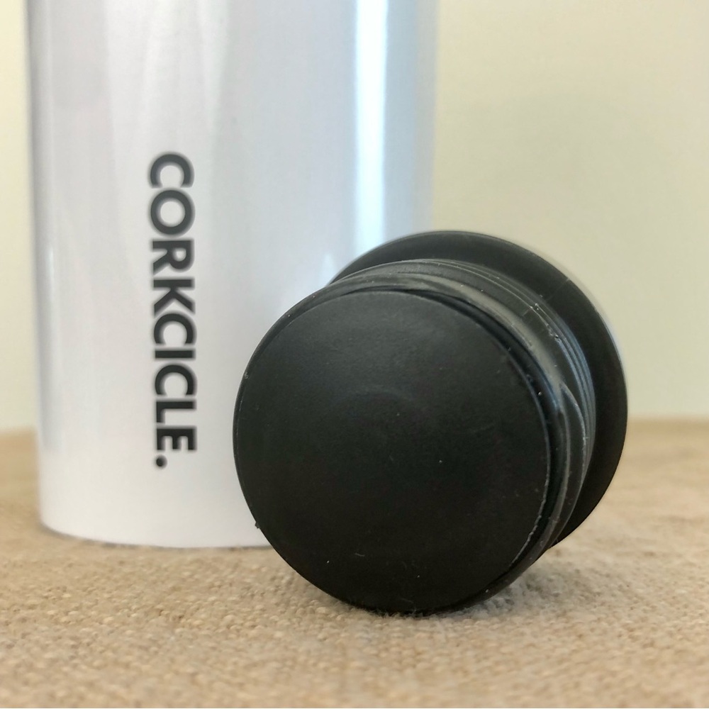 Corkcicle Black White Silver Water Bottle Canteen Cold Hot 16oz Triple Insulated - Picture 12 of 16